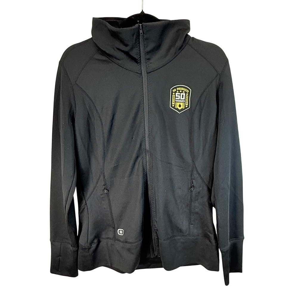 OGIO Endurance Black Full Zip Jacket Ladies L 50th Anniversary‎ Logo Athletic